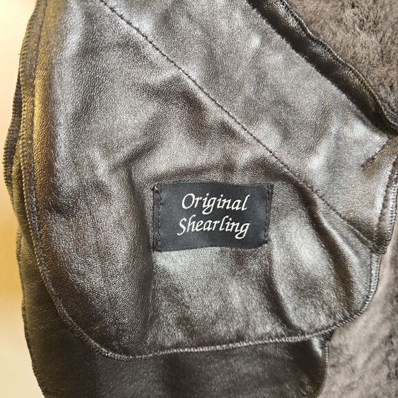 Aquascutum Women's M Brown Shearling Sheepskin Double Breasted Coat - Picture 4 of 16